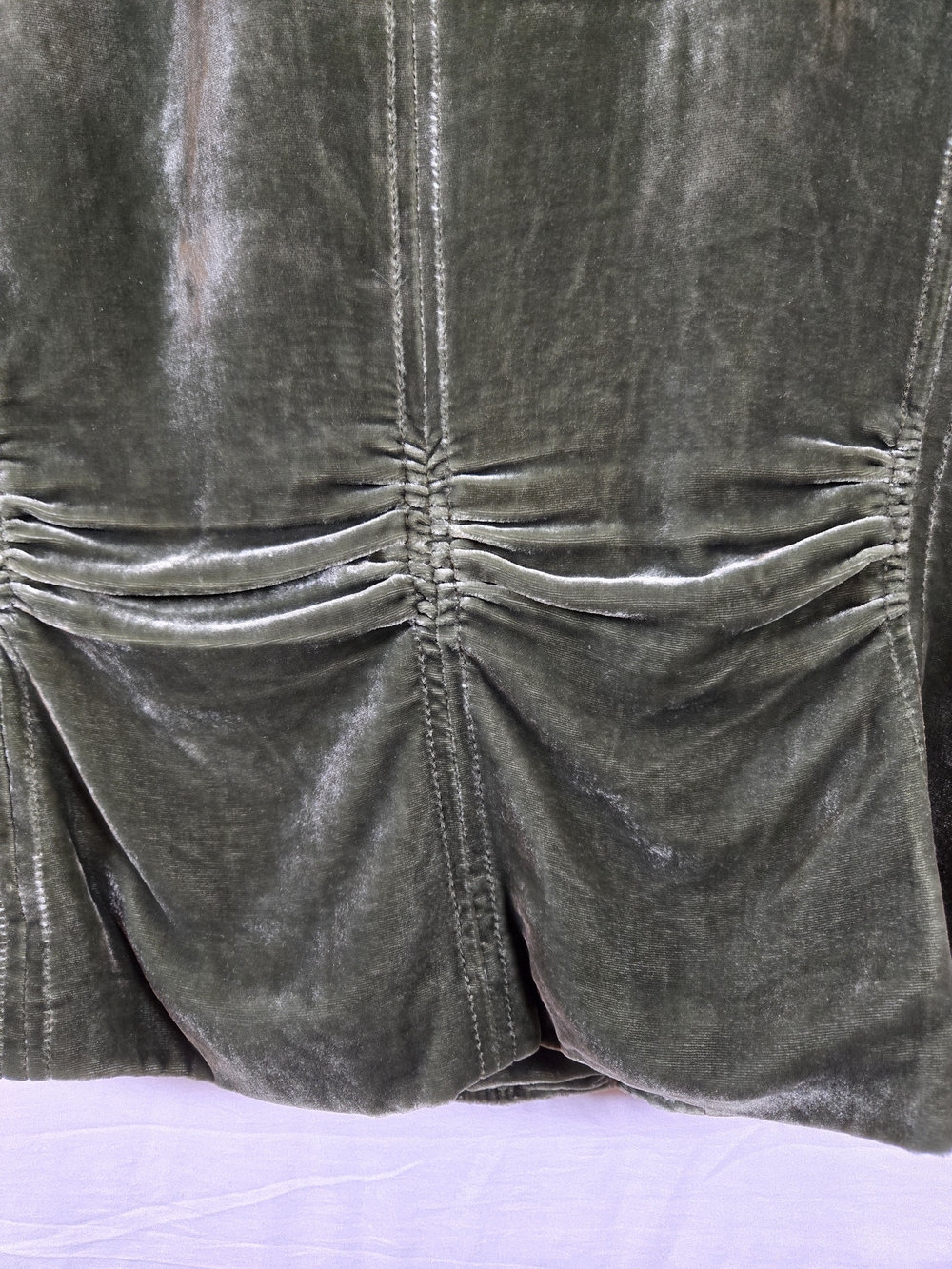 Tahari Deep Forest/Olive Green Velvet Short-Sleeve Blazer - Picture 10 of 16
